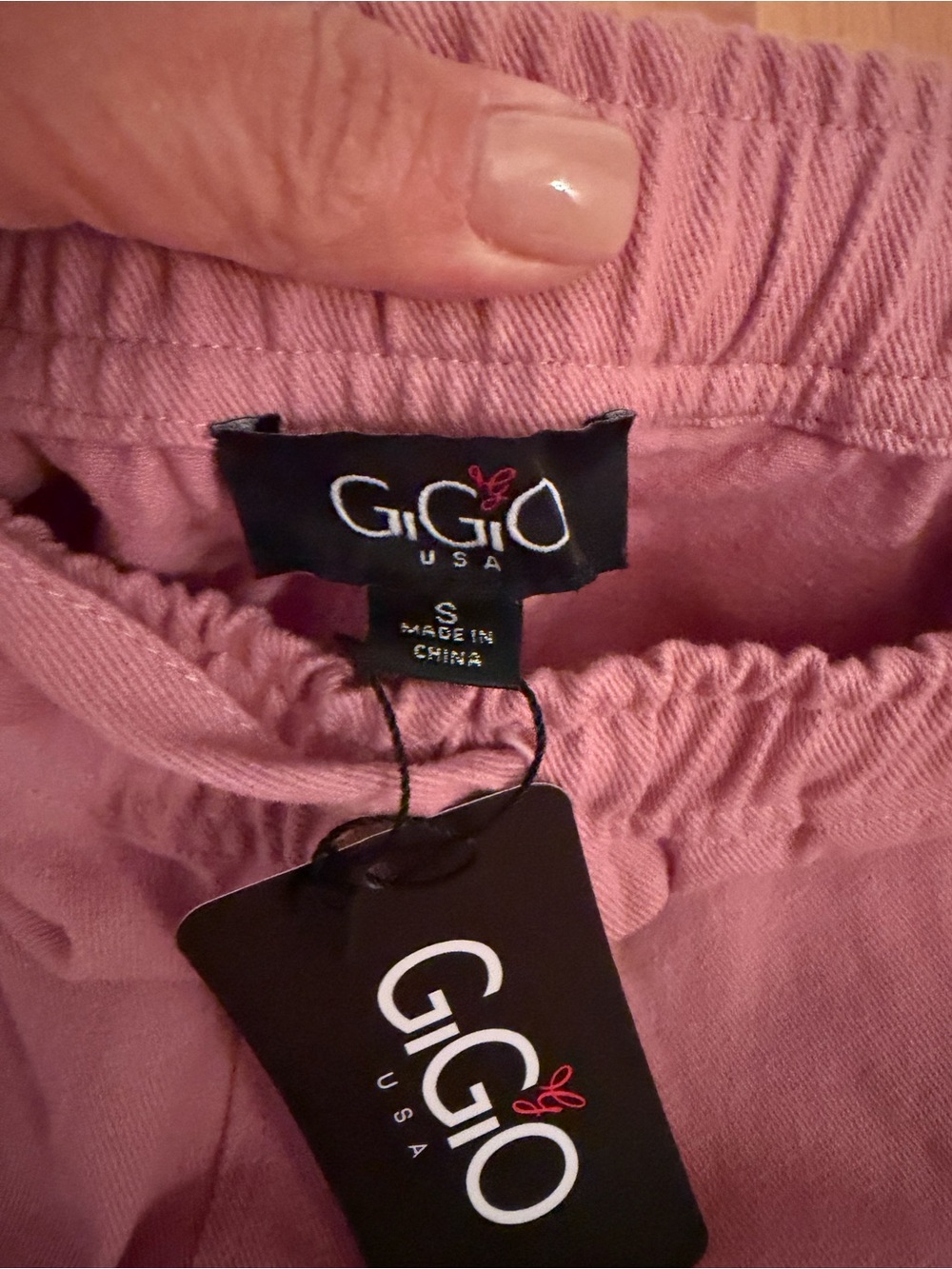 Wide-Leg Drawstring Trousers in Dusty Rose - Picture 4 of 4